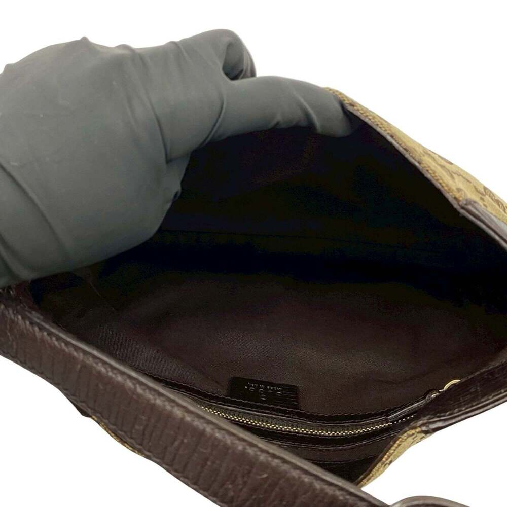 GUCCI Brown Leather Horsebit Shoulder Bag - Picture 9 of 10